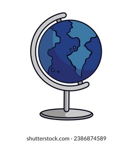 Vector globe icon isolated on background. vector illustration