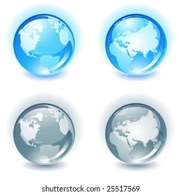 vector globe icon,( only gradients )
