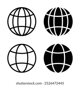 Conjunto de iconos de globo de Vector. Símbolos de Globo