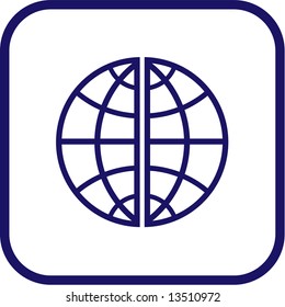 Vector globe icon. Simply change.