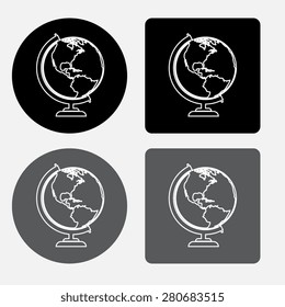 Vector globe icons