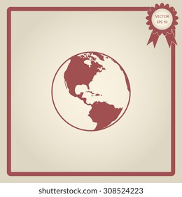 Vector globe icons 