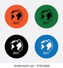 Vector globe icons