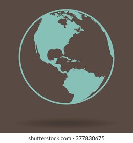 Vector globe icons