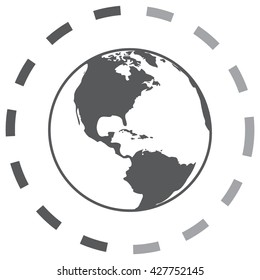 Vector globe icons