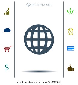 Vector globe icons