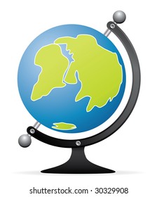 Vector Globe Isolated On White