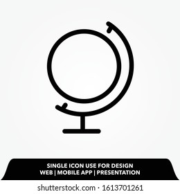 Vector globe line icon design