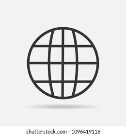 vector globe logo icon design for web 
