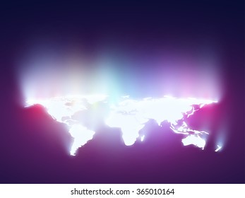 Vector globe map of the world.