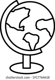 Diseño del icono de contorno de globo vectorial
