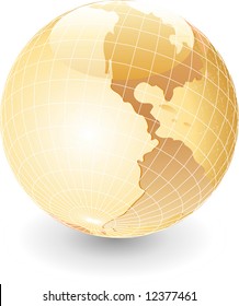 globo vectorial en colores perales