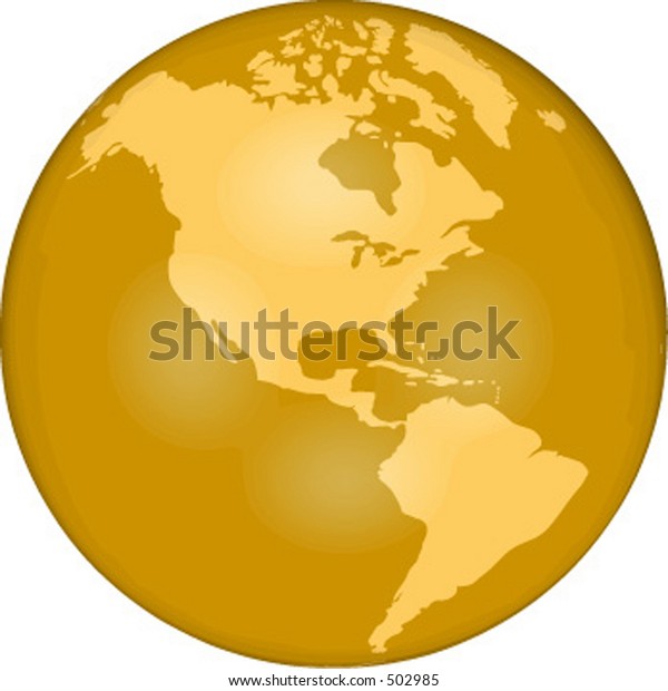 Vector Globe Showing Western Hemisphere Stock Vector Royalty Free 502985