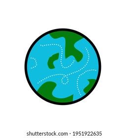 Vector globe, vector world art, Earth vector