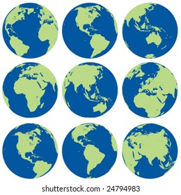 vector globes