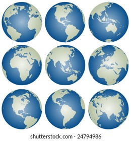 vector globes