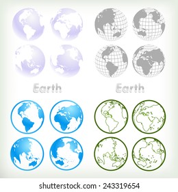 Vector Globes 4 graphic Styles