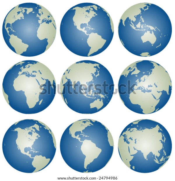 Vector Globes Stock Vector (Royalty Free) 24794986