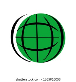 Vector globus illustration. Earth globe icon isolated on a white