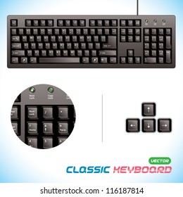 Vector Glossy, 3d Classic Keyboard Illustration, Button for Baby, Child, Children, Teenager, Adult, Family, Programmer, Designer, Home, Work