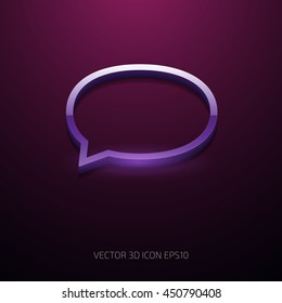 Vector glossy 3d speech bubble