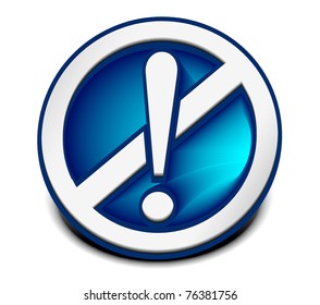 vector glossy attention web icon design element.