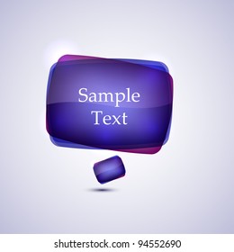 Vector glossy babble speech for your design