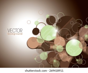 Vector Glossy Background with Brown Cylinders.