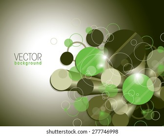 Vector Glossy Background with Green Cylinders.