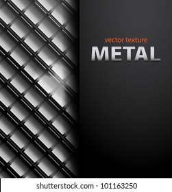 Vector glossy background. Metal and black