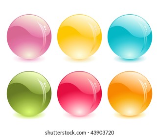 vector glossy balls