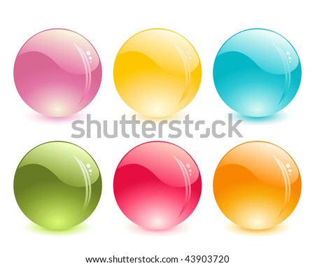 vector glossy balls