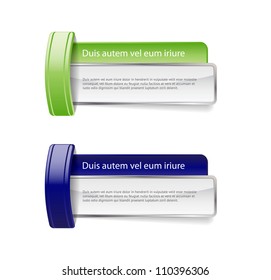 Vector glossy banner / badge / sticker