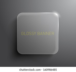 Vector glossy banner with shiny lights for websites or business design. Modern and clean style