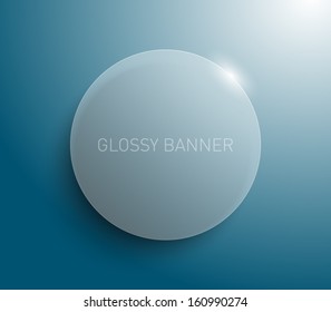Vector glossy banner with shiny lights for websites or business design. Modern and clean style