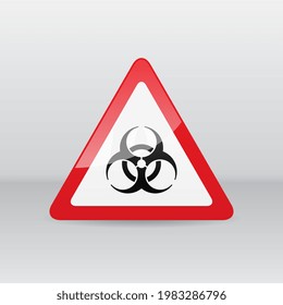 Vector Glossy Biohazard Warning Sign