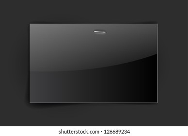 Vector Glossy Black Paper Card