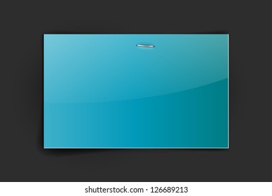 Vector glossy blue paper card