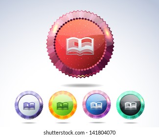 Vector Glossy Book Icon