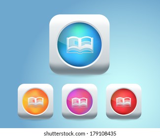 Vector Glossy Book Icon