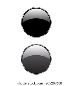 Vector glossy button icon, samples