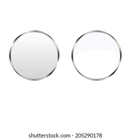 Vector glossy button icon, samples