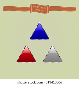  Vector glossy button icon, samples