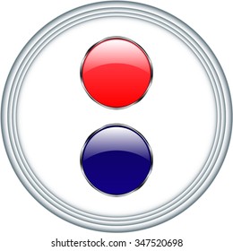 Vector glossy button icon, samples