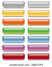 Vector glossy button set