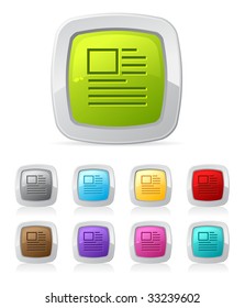 Vector glossy button set in various color - Rich text document