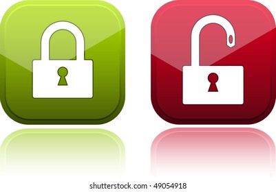 Vector glossy button for web design.