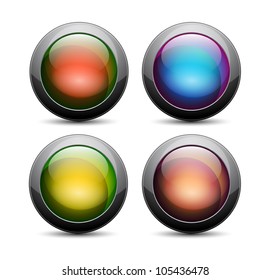 Vector glossy buttons