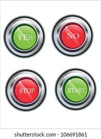 Vector glossy buttons.