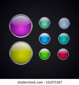 Vector glossy buttons